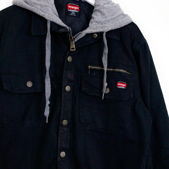 Wrangler Workwear Black Padded Denim Jacket (Small) - Picture 2 of 5